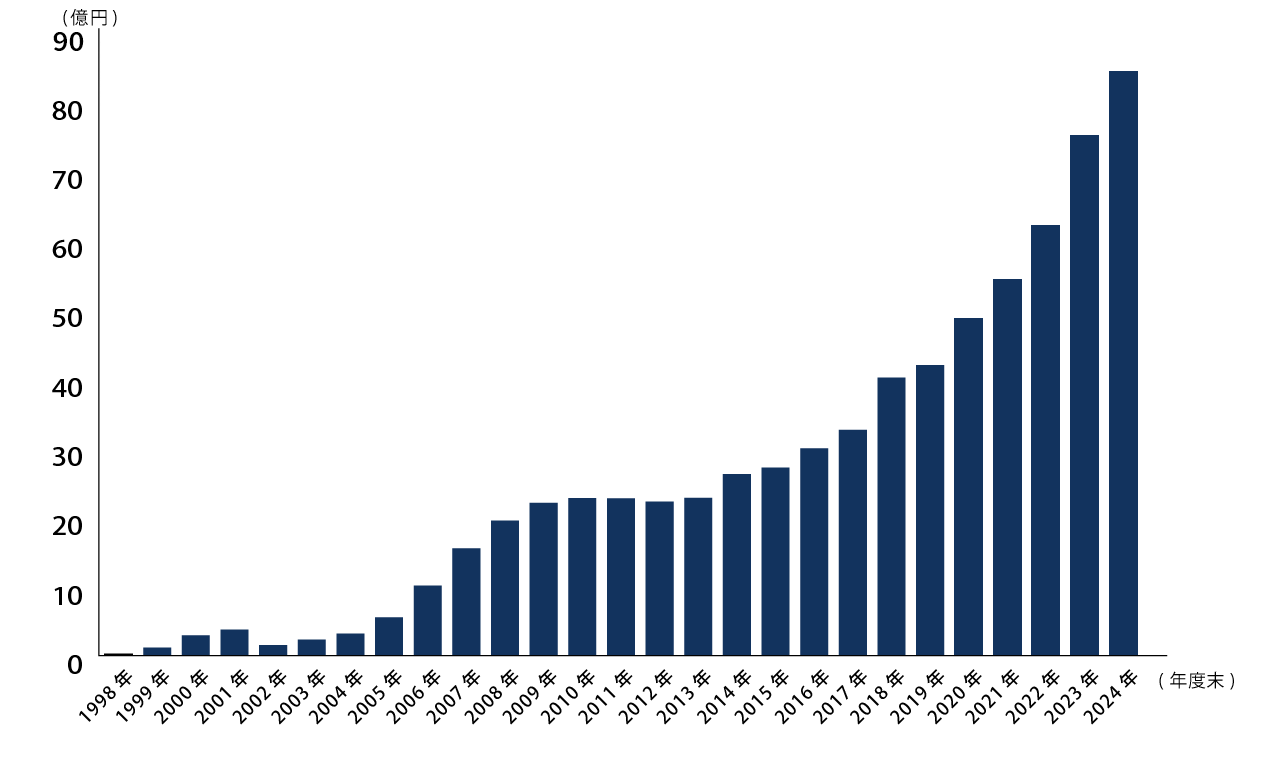 グラフ　純資産額の推移